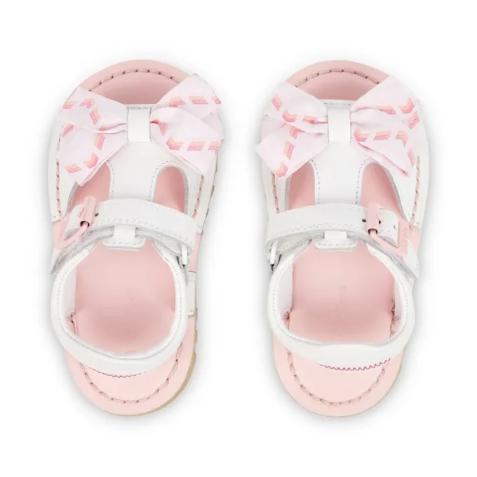 Kick Sandal voor babymeisjes, leer, wit
