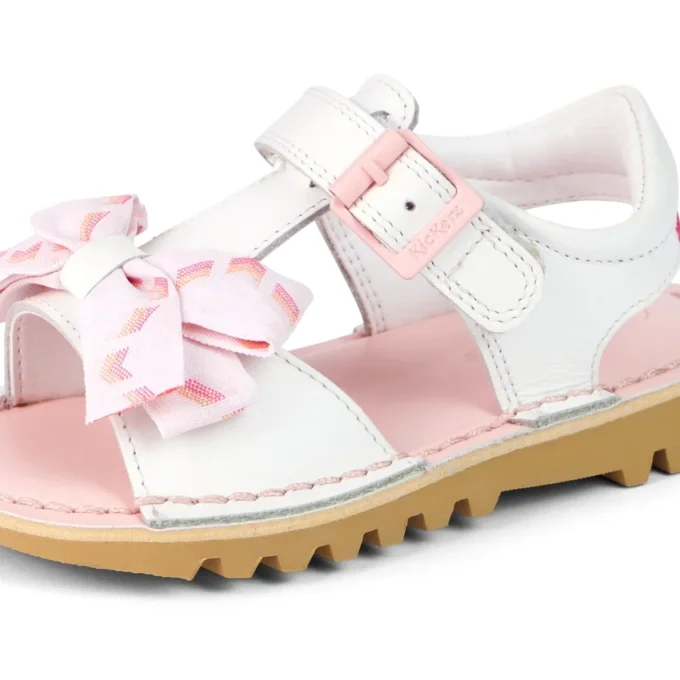 Kick Sandal voor babymeisjes, leer, wit