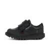 Kick Scuff Twin Leather Black voor kleine jongens