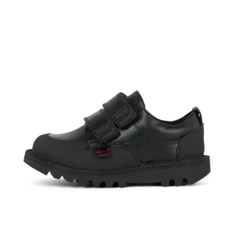 Kick Scuff Twin Leather Black voor kleine jongens