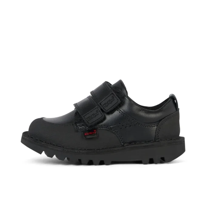Kick Scuff Twin Leather Black voor kleine jongens