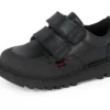 Kick Scuff Twin Leather Black voor kleine jongens