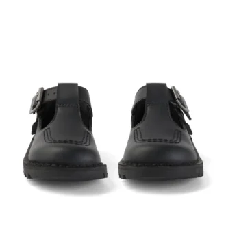 Kick T-Bar voor babymeisjes, leerimitatie, zwart