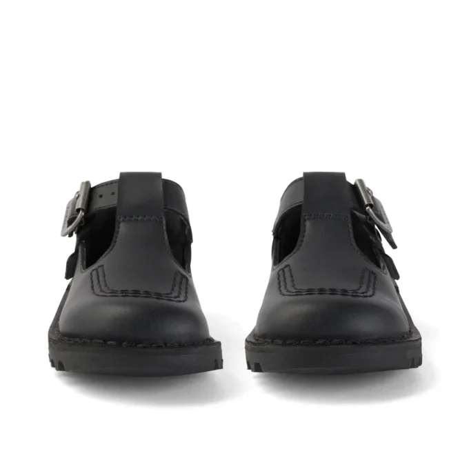 Kick T-Bar voor babymeisjes, leerimitatie, zwart