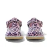 Kick T Bar voor babymeisjes, luipaardprint, lakleer, roze