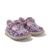 Kick T Bar voor babymeisjes, luipaardprint, lakleer, roze