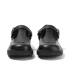 Kick T-Bar voor babymeisjes, zwart veloursleer