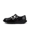 Kick T Double voor volwassen dames, zwart lakleer