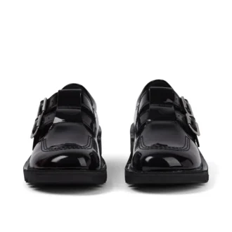 Kick T Double voor volwassen dames, zwart lakleer