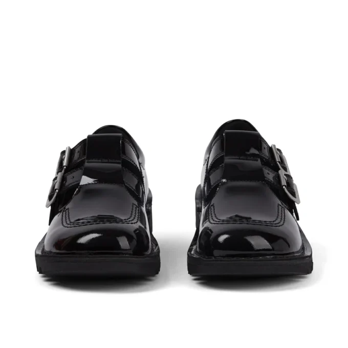 Kick T Double voor volwassen dames, zwart lakleer