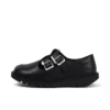 Kick T Double voor volwassen dames, zwart leer