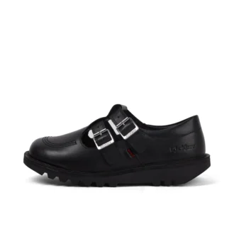 Kick T Double voor volwassen dames, zwart leer