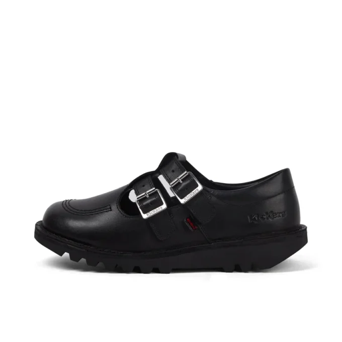 Kick T Double voor volwassen dames, zwart leer