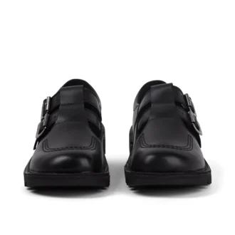 Kick T Double voor volwassen dames, zwart leer
