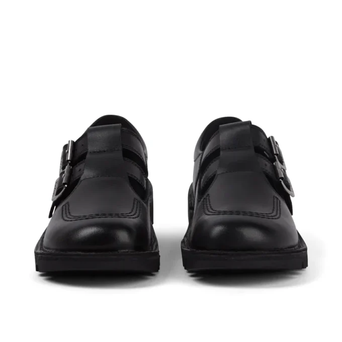 Kick T Double voor volwassen dames, zwart leer