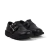 Kick T Double voor volwassen dames, zwart leer