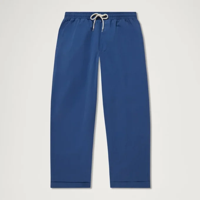 Kickers-broek met trekkoord en wijde pijpen voor volwassen heren, marineblauw