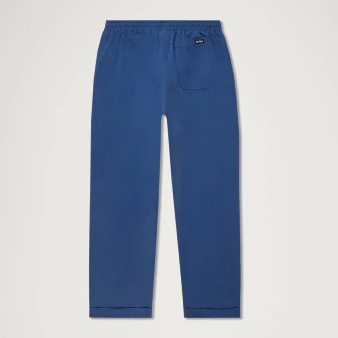 Kickers-broek met trekkoord en wijde pijpen voor volwassen heren, marineblauw
