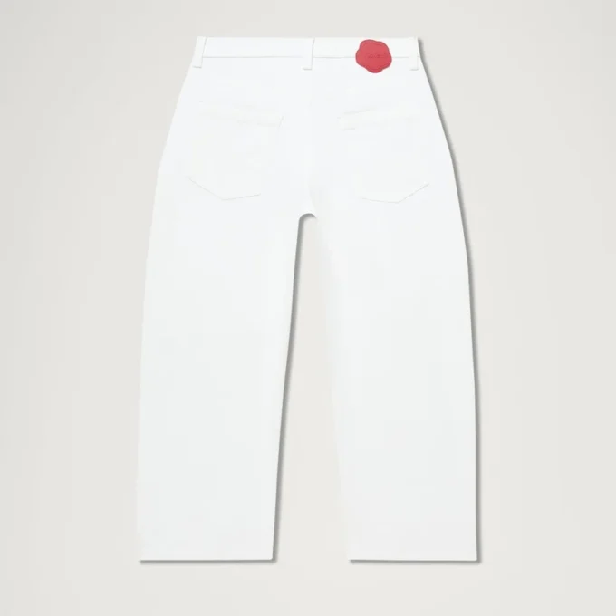 Kickers Classic Barrel Leg-jeans voor volwassen dames, wit Kickers Classic Barrel Leg-jeans voor volwassen dames, wit