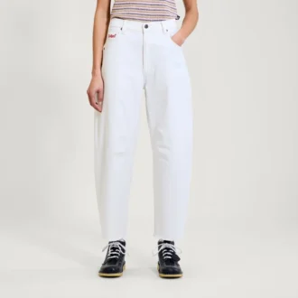 Kickers Classic Barrel Leg-jeans voor volwassen dames, wit
