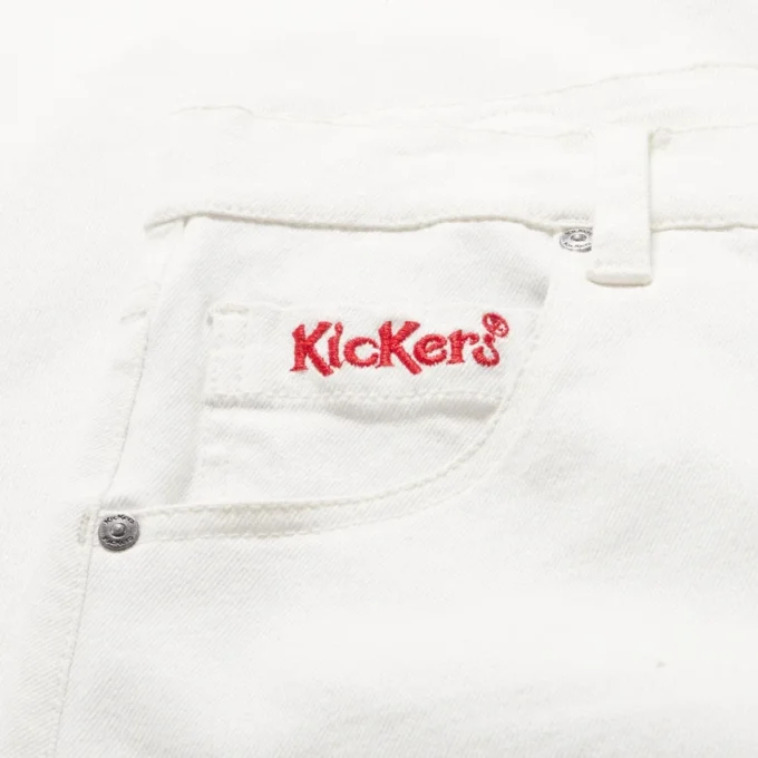 Kickers Classic Barrel Leg-jeans voor volwassen dames, wit Kickers Classic Barrel Leg-jeans voor volwassen dames, wit