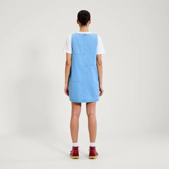 Kickers Classic Denim Mini-jurk voor volwassen dames, blauw