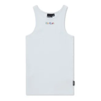 Kickers Classic geribbeld vest voor dames, wit