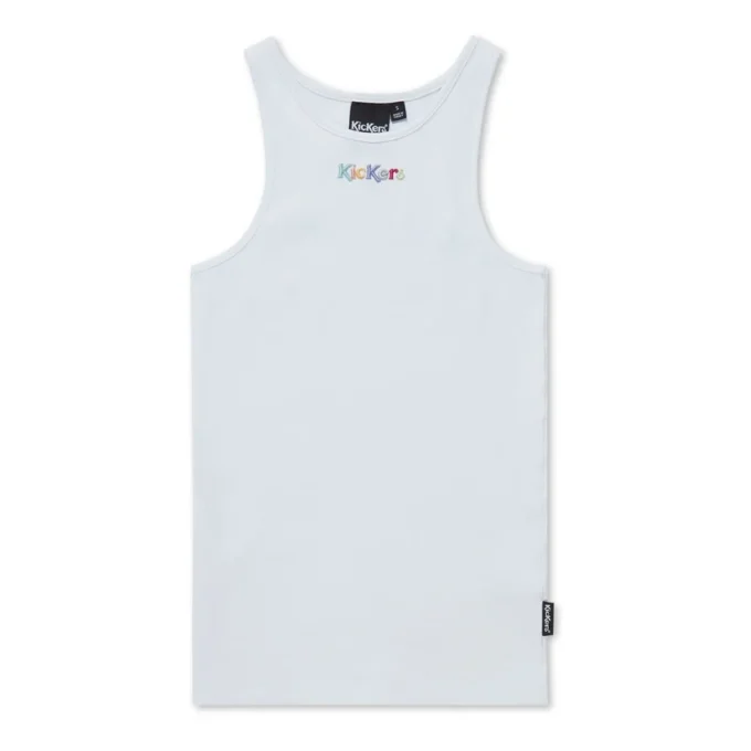 Kickers Classic geribbeld vest voor dames, wit