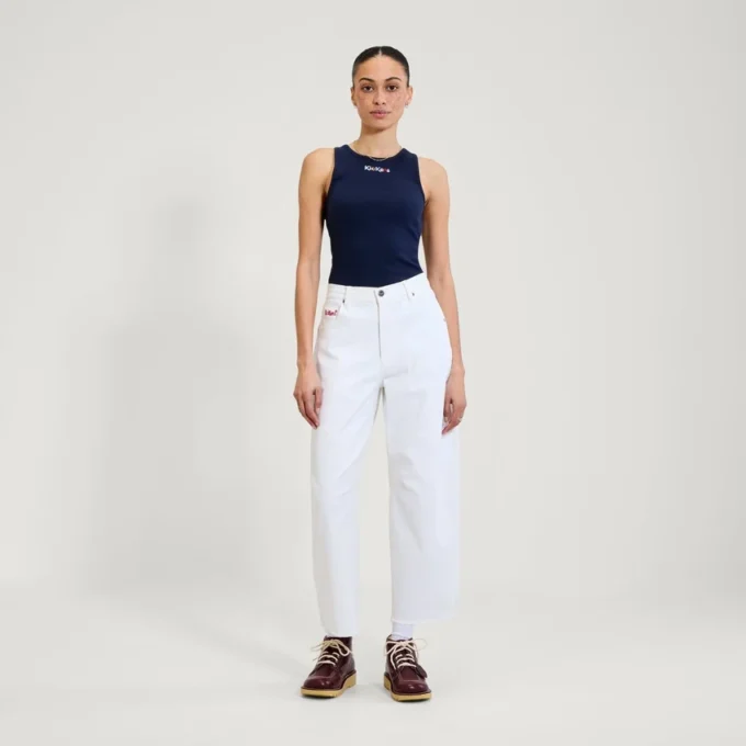 Kickers Classic geribbeld vest voor volwassen dames, marineblauw