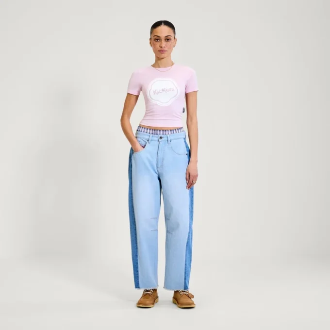 Kickers Classic lichtgewicht T-shirt voor volwassen dames, roze