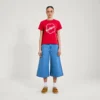 Kickers Classic Skinny T-shirt voor volwassen dames, rood