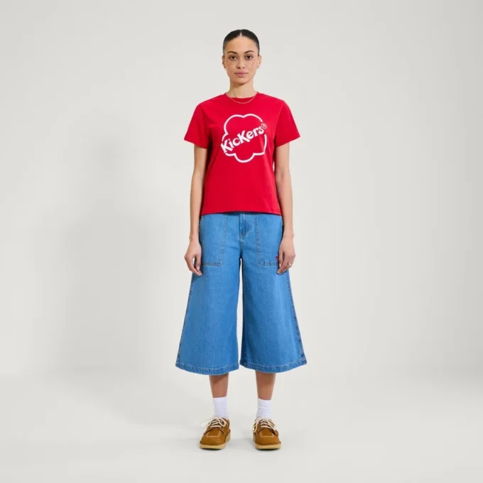 Kickers Classic Skinny T-shirt voor volwassen dames, rood