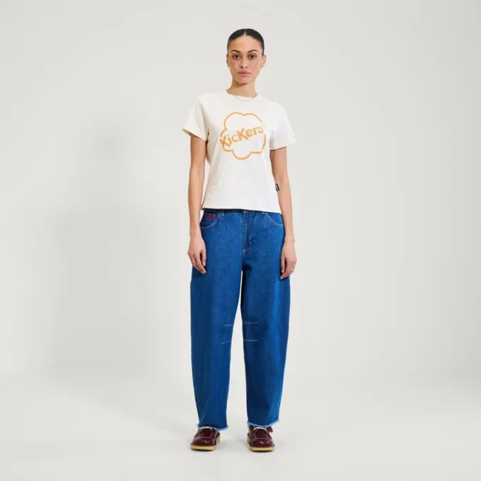 Kickers Classic Skinny T-shirt voor volwassen dames, wit