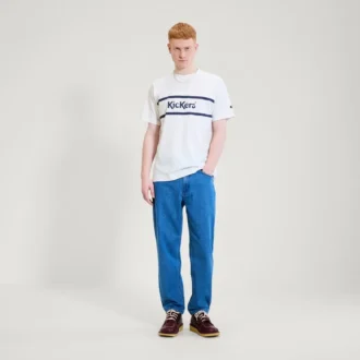 Kickers Classic T-shirt met korte mouwen voor volwassen heren, wit
