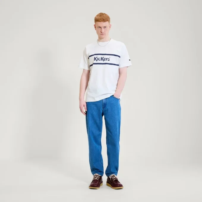 Kickers Classic T-shirt met korte mouwen voor volwassen heren, wit Kickers Classic T-shirt met korte mouwen voor volwassen heren, wit