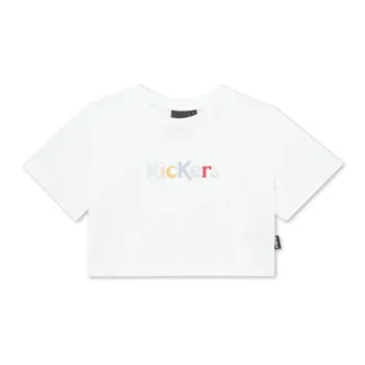 Kickers Classic T-shirt met ronde hals voor volwassen dames, wit