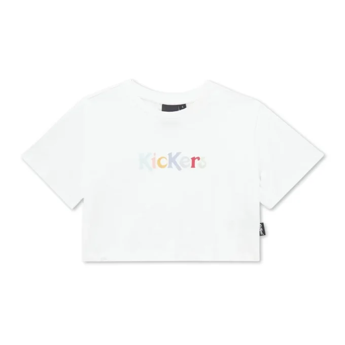 Kickers Classic T-shirt met ronde hals voor volwassen dames, wit