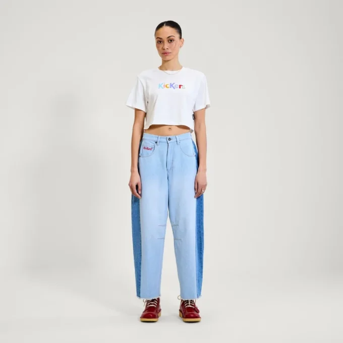 Kickers Classic T-shirt met ronde hals voor volwassen dames, wit