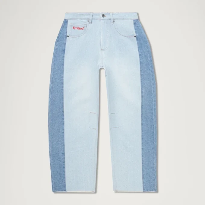 Kickers Classic Wide Leg Barrel-jeans voor volwassen dames, blauw