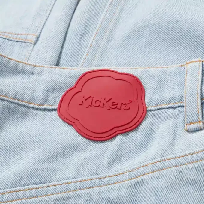 Kickers Classic Wide Leg Barrel-jeans voor volwassen dames, blauw