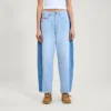 Kickers Classic Wide Leg Barrel-jeans voor volwassen dames, blauw