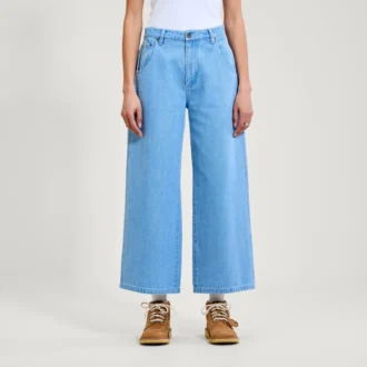 Kickers Classic Wijd Model Spijkerbroek Blauw voor Volwassen Dames