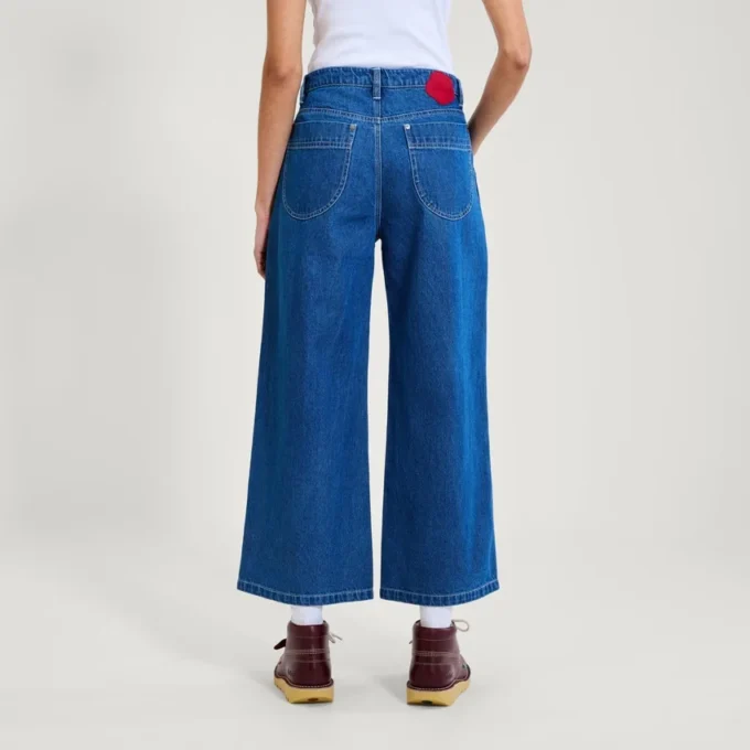 Kickers Classic Wijd Model Spijkerbroek Blauw voor Volwassen Dames Kickers Classic Wijd Model Spijkerbroek Blauw voor Volwassen Dames