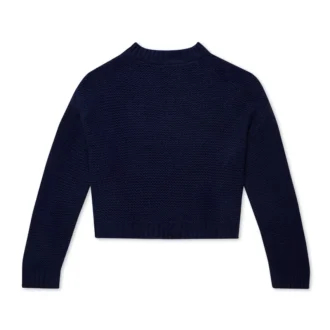 Kickers gebreid vest met boothals en wijde mouwen voor volwassen dames, marineblauw