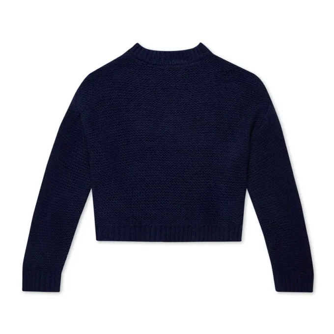 Kickers gebreid vest met boothals en wijde mouwen voor volwassen dames, marineblauw