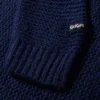 Kickers gebreid vest met boothals en wijde mouwen voor volwassen dames, marineblauw