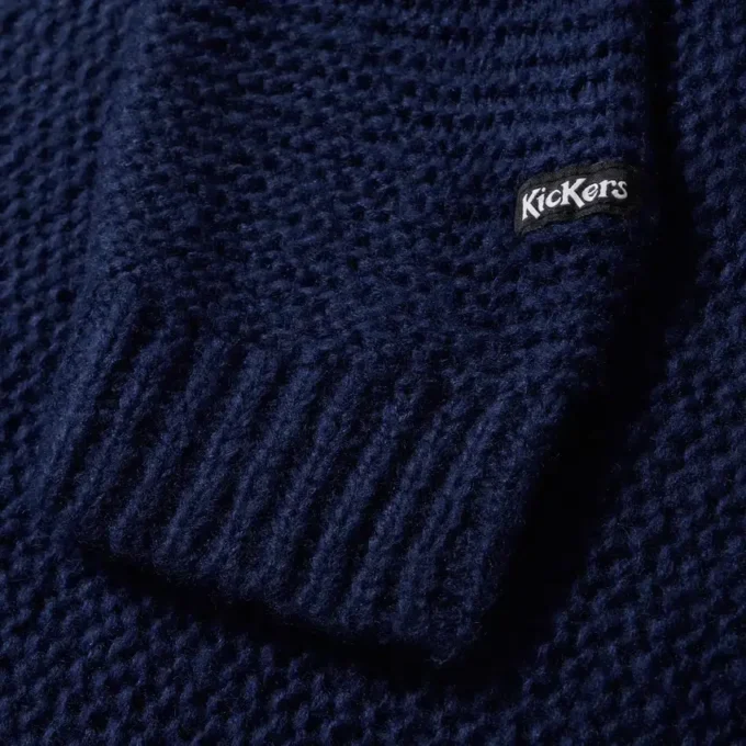Kickers gebreid vest met boothals en wijde mouwen voor volwassen dames, marineblauw