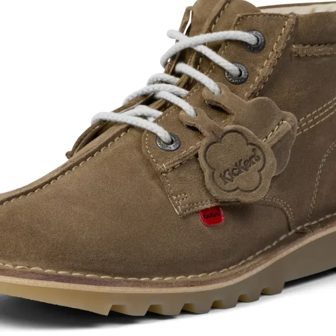 Kickers Kick Hi Central voor volwassenen, unisex, taupe