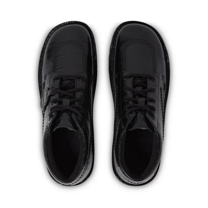 Kickers Kick Hi Croc leren laarzen voor volwassenen, unisex, zwart Kickers Kick Hi Croc leren laarzen voor volwassenen, unisex, zwart