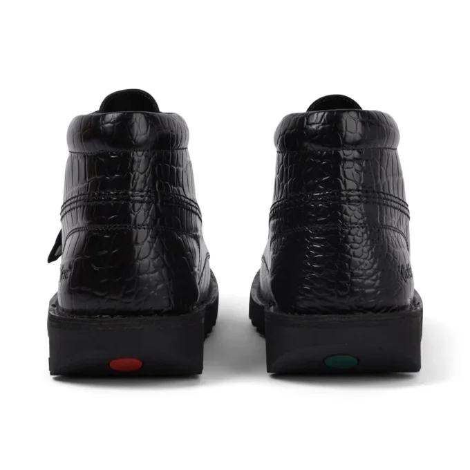 Kickers Kick Hi Croc leren laarzen voor volwassenen, unisex, zwart Kickers Kick Hi Croc leren laarzen voor volwassenen, unisex, zwart
